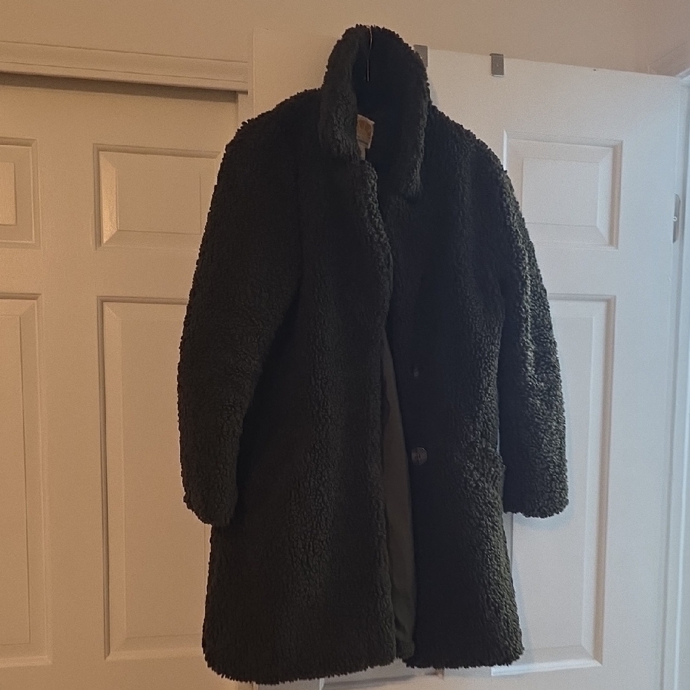 Cozy Green Faux Fur Coat